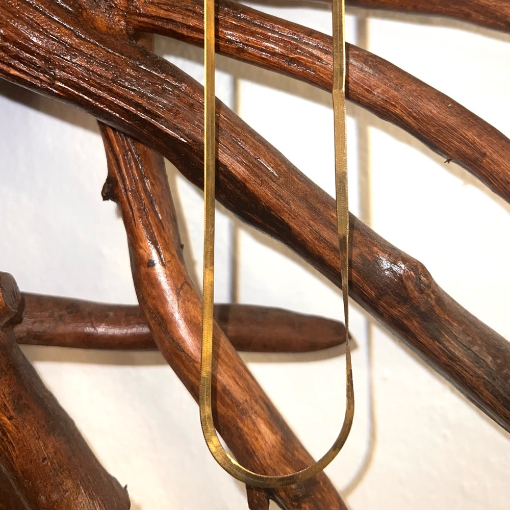 Gold Herringbone Necklace